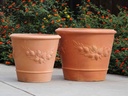 LEMON VASE PLANTER, RED CLAY, SET OF 2- 27"X22", 21.5"X19.5"