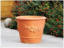 LEMON VASE PLANTER, RED CLAY, SET OF 2- 27"X22", 21.5"X19.5"