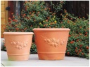 LEMON VASE PLANTER, RED CLAY, SET OF 2- 27"X22", 21.5"X19.5"