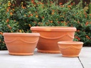 PROVENCE LOW PLANTER, RED CLAY, SET OF 3- 27"X14.5",20"X11",13.5"X7.5"