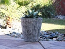 EXTRA LARGE BUCKET PLANTER, CORAL GREY, SET OF 3- 22.0"X23.0", 17.5"X19.5", 13.5"X15.5"
