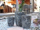 TALL MILANO CONE PLANTERS, CORAL GREY, SET OF 4- 22"X27", 17"X23", 13"X18", 11"X14