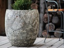TALL MILANO PLANTER, CORAL GREY, SET OF 3- 22.0" X 23.5" 17.0" X 18.5" 12.5" X 14.0"
