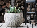 LOW MILANO PLANTER, CORAL GREY, SET OF 3-21.5" X 15.5", 16.0" X 12.0", 12.0" X 10.0"