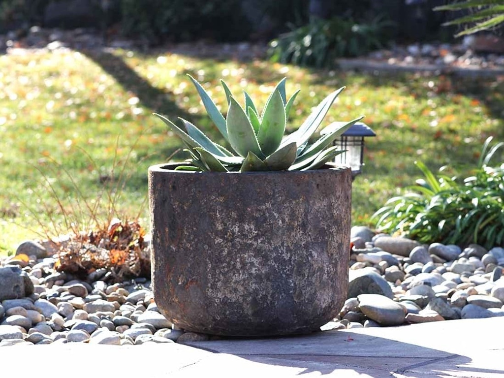 NORMA PLANTER CORAL CORAL RUST, SET OF 4-20.5"X16.5", 16.0"X14.0", 13.0"X12.0", 10.0"X9.5"