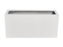 RECTANGULAR BOX PLANTER WHITE POLY FIBERS, SET OF 4-  47"x19.5"x21.5", 39.5"x15.5"x19.5", 31.5"x12"x15.5", 23.5"x10"x12"