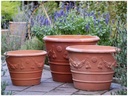 GARDLAND VASE PLANTER, RED CLAY, SET OF 3- "28x21", 24"x18",20"X15"