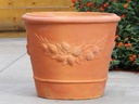 LEMON VASE PLANTER, RED CLAY, SET OF 2- 27"X22", 21.5"X19.5"