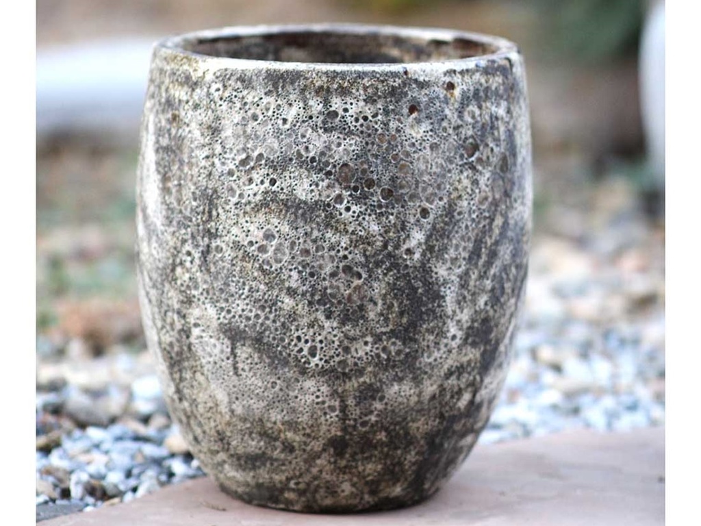 TALL MILANO PLANTER, CORAL GREY, SET OF 3- 22.0" X 23.5" 17.0" X 18.5" 12.5" X 14.0"