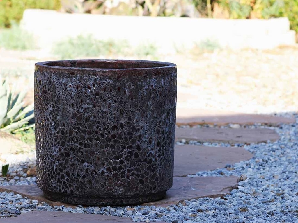 REDONDO PLANTER MID, CORAL RED REEF, SET OF 4- 19.5"x18", 15.5"X14.5", 12.5"X12", 9.5"X8.5"