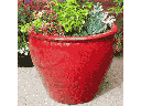 FISH BOWL POTS, LAVISH RED, SET OF 3 - 30.0''X25.0'', 23.0''X21.0'', 17.5''X17.0''