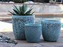 MILANO CONE PLANTER, CORAL GROVE, SET OF 3-18"X19.5", 14.5"X15.5", 12"X13.5"
