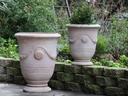 ANDUZE URN PLANTER, GREY CLAY, B SIZE, 18.5"x22.0"