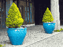 FISH BOWL POTS, FALLING AQUA, SET OF 3 - 30.0''X25.0'', 23.0''X21.0'', 17.5''X17.0''