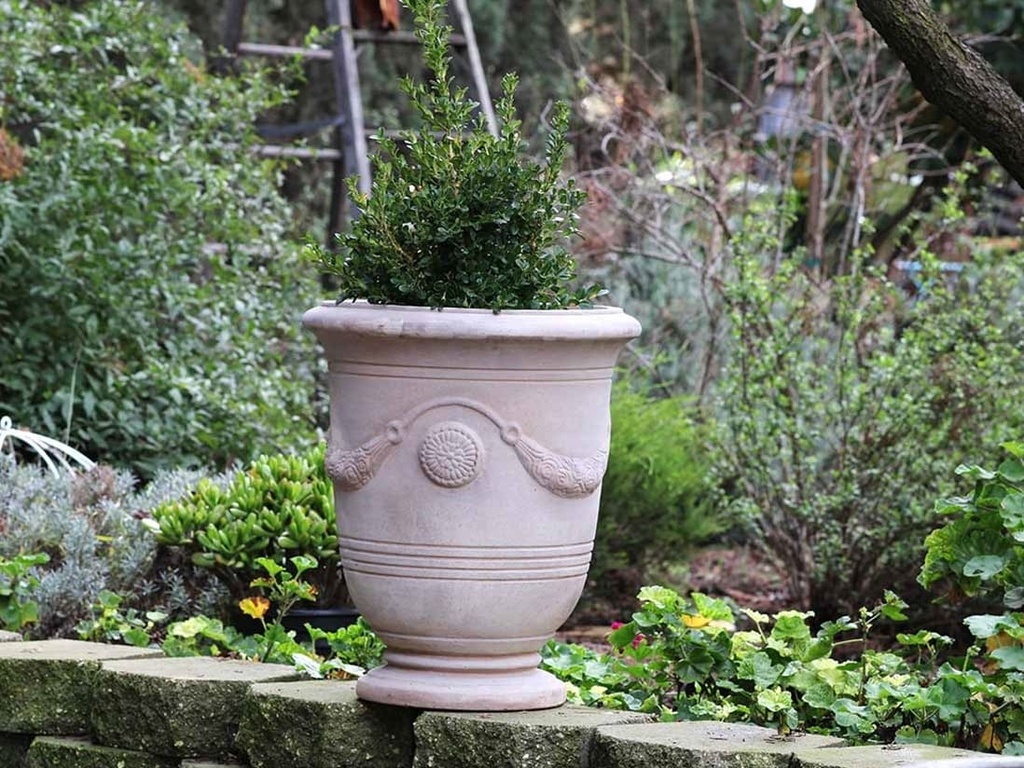 ANDUZE URN PLANTER, GREY CLAY, A SIZE, 26.0"27.5"
