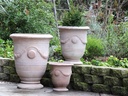 ANDUZE URN PLANTER, GREY CLAY, D SIZE, 12.0"X13.5"