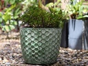 EGG HEXAGON HANDTHROWN, AEGEAN GREEN, SET OF 3- 15"X12.5", 11"X9.5", 7.5"X7"