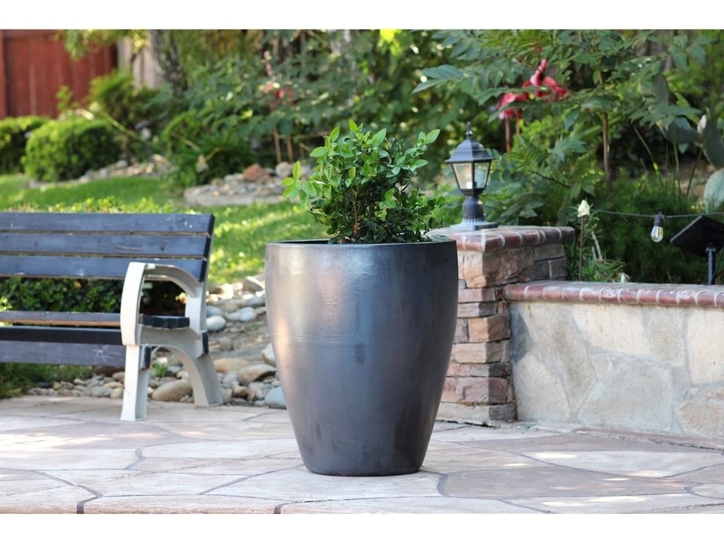 CATALINA POTS, MATTE BLACK, SET OF 4- 26.0"x29.5", 20.0"x24.5", 15.5"x18.5", 12.0"x13.5"