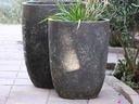 TALL MILANO CONE PLANTERS, CORAL RUST, SET OF 4- 21.5"X27.0", 17"X23", 13"X18", 11"X14