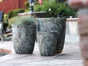TALL GARDEN POT, CORAL GREY, SET OF 3- 19.5"X21.5", 15.5"X17.0", 11.5"X13.5"