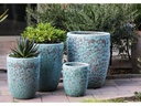 TALL MILANO CONE PLANTERS, CORAL GROVE, SET OF 4- 21.5"X27.0", 17"X23", 13"X18", 11"X14