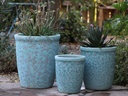 TALL GARDEN POT, CORAL GROVE, SET OF 3- 19.5"X21.5", 15.5"X17.0", 11.5"X13.5"