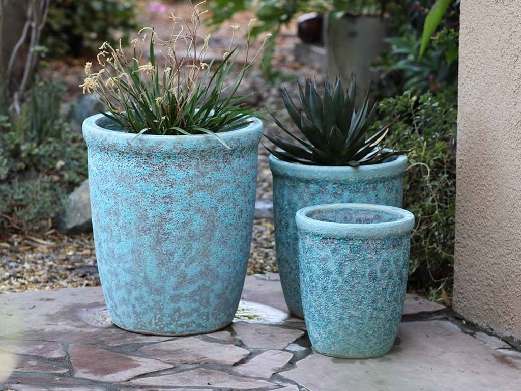 TALL GARDEN POT, CORAL GROVE, SET OF 3- 19.5"X21.5", 15.5"X17.0", 11.5"X13.5"