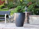 CATALINA POTS, MATTE BLACK,  SET OF 3- 20.0"x24.5", 15.5"x18.5", 12.0"x13.5"