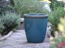 TALL GARDEN POT, TURQUOISE GREEN, SET OF 3 (BCD SIZE) - 19.5"X21.5", 15.5"X17.0", 11.5"X13.5"