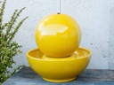 MORNING SUN SPHERE FOUNTAIN, BUMBLE BEE BRIGHT, 10"x10" (Base 17.5"x7.5")