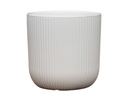 FLUTED CYLINDER PLANTER (NO SAUCER), BRIGHT WHITE, 11"X11.5", SOLD IN CASE OF 2