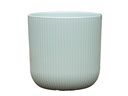 FLUTED CYLINDER PLANTER (NO SAUCER), PASTEL GREEN, 11"X11.5", SOLD IN CASE OF 2