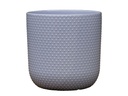 DOTTED CYLINDER PLANTER (NO SAUCER), PASTEL LAVENDER, 11"X11.5", SOLD IN CASE OF 2