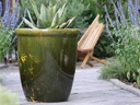 TALL GARDEN POT, MOSS GREEN, SET OF 4-23.5" X27", 19.5"X21.5", 15.5"X17.0", 11.5"X13.5"