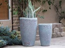 EXTRA LARGE CONE PLANTER, CORAL PURPLE, SET OF 2- 17.5"X27", 13"X22.5"