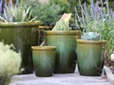 TALL GARDEN POT, MOSS SEA GREEN, 19.5"X21.5", 15.5"X17.0", 11.5"X13.5"