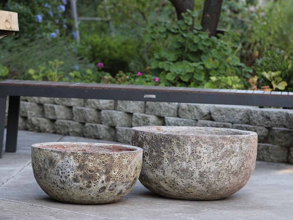 HALF MOON BOWL, ATLANTIS BROWN, SET OF 2 - 23.0"X12.5", 19.5"X10.0"