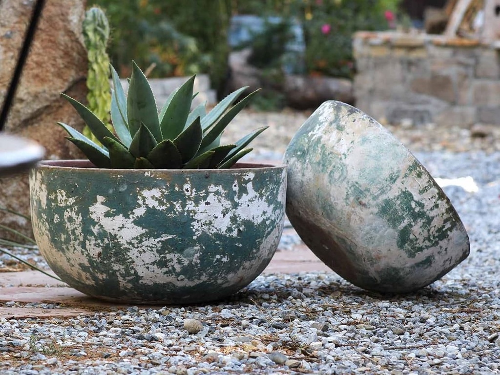 HALF MOON BOWL,  ATLANTIS SKY, SET OF 2 - 23.0"X12.5", 19.5"X10.0"