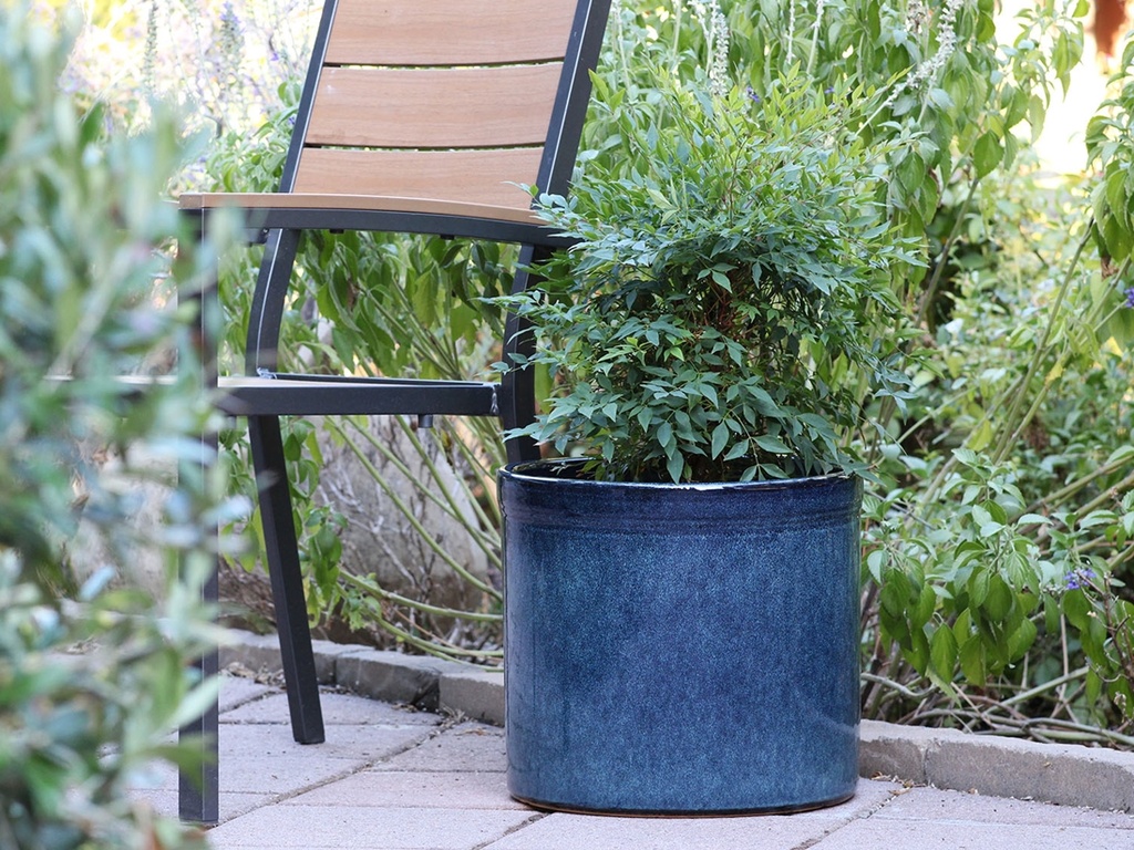 SPROUT POT, INDIGO SPLASH, SET OF 3,  15"X13.5"  12"X11" 10"X9"