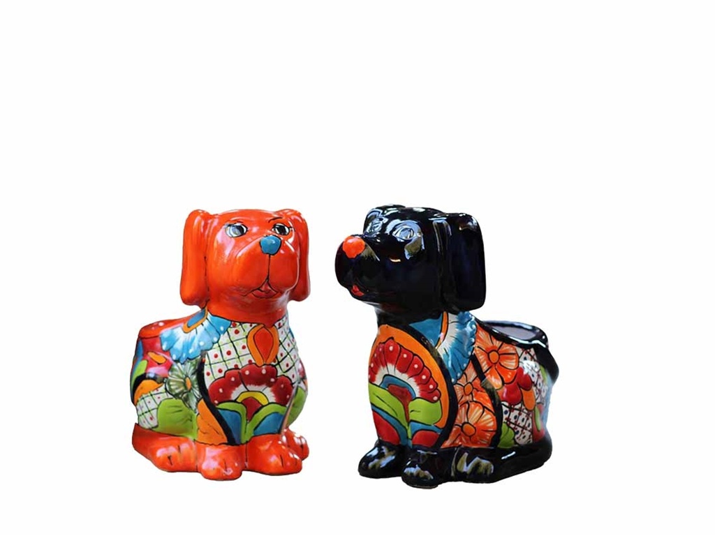 GLAZED CRATE ANIMAL BOWL PLANTER