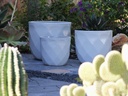 DIAMOND PLANTER, WHITE WHITE, SET OF 3 - 17.5" X 15.0", 14.5" X 13.0", 11.5" X 10.0"