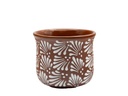 CHAMPANERA POT, SMALL, 6.5"X5.5", CHRYSANTHEMUM TERRA COTTA, SOLD IN CASE OF 8