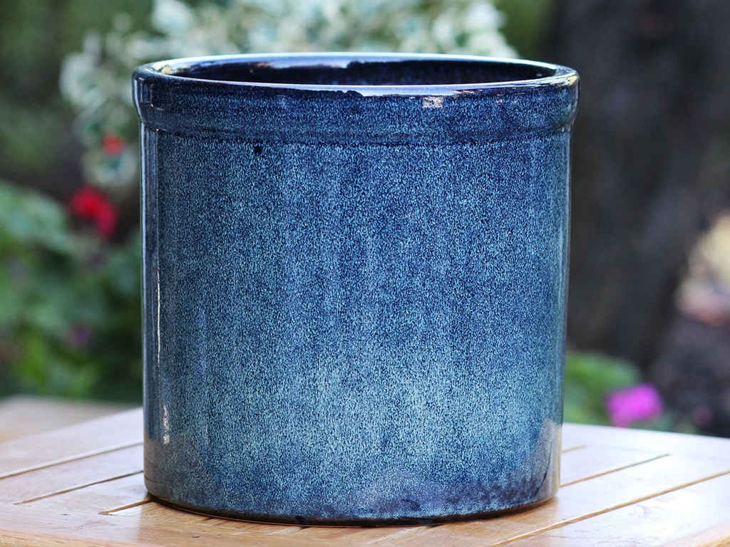 SPROUT POT, INDIGO SPLASH, SET OF 3,  15"X13.5"  12"X11" 10"X9"