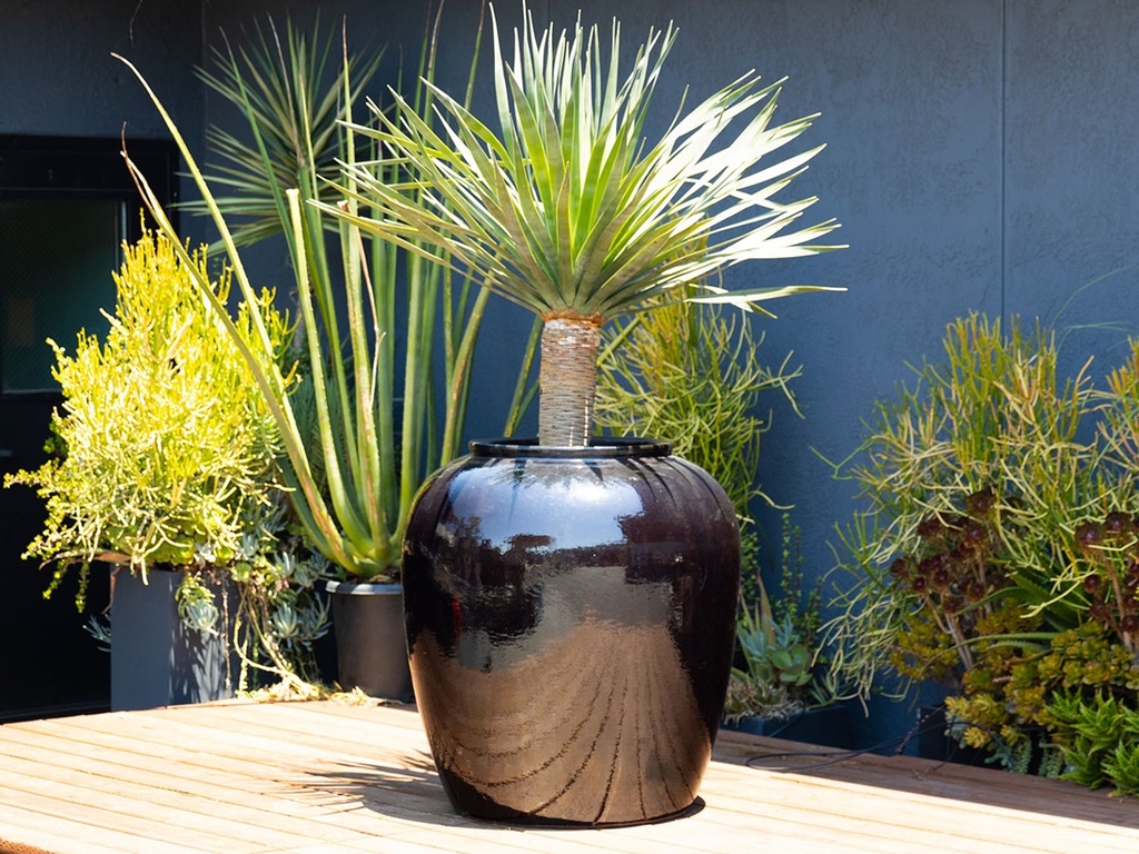 PATTAYA JAR, RED BROWN, 35.5"x36.5"