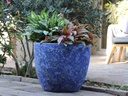 COCO POTS, CORAL BLUE, SET OF 4, 23"X20", 19"X17", 15'X13", 12"X11"