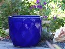 DIAMOND PLANTER, FALLING BLUE, SET OF 3 - 17.5" X 15.0", 14.5" X 13.0", 11.5" X 10.0"