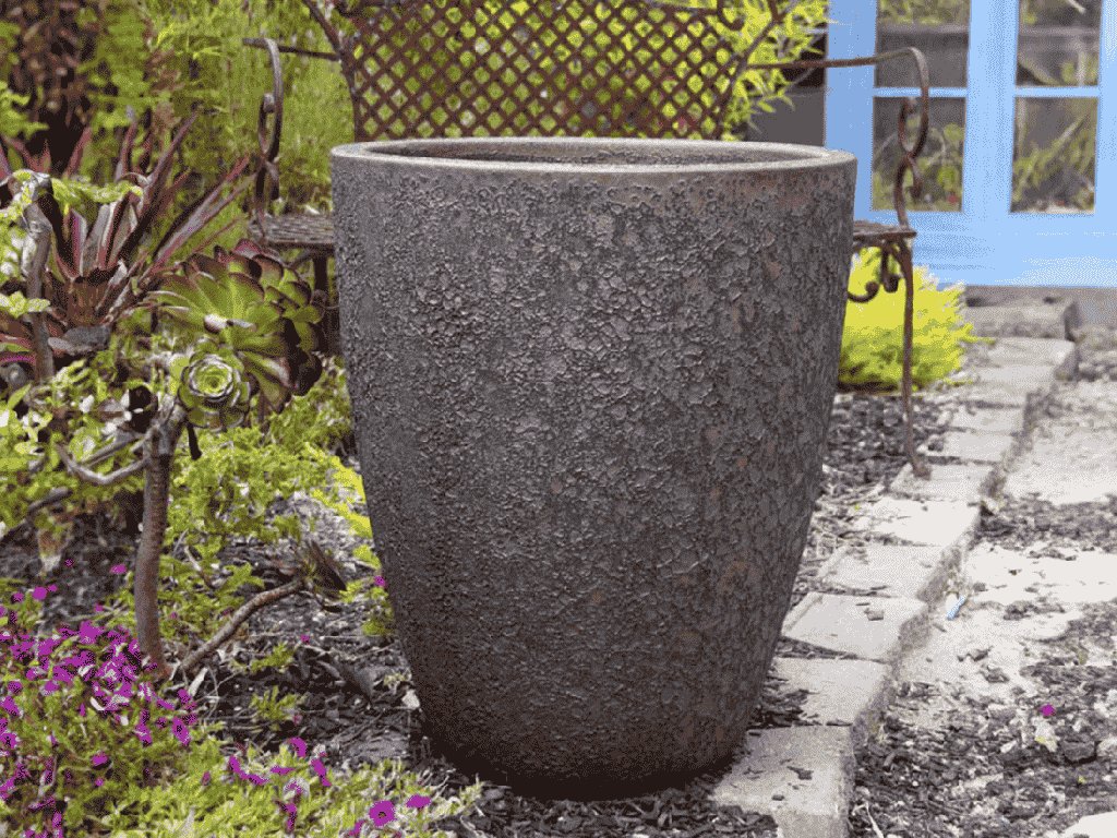 XLG CONE PLANTER, SILVER ROCK, SET OF 4 - 24.0" X 27.5", 18.5" X 21.0", 13.5" X 16.5", 10.0" X 12.0"