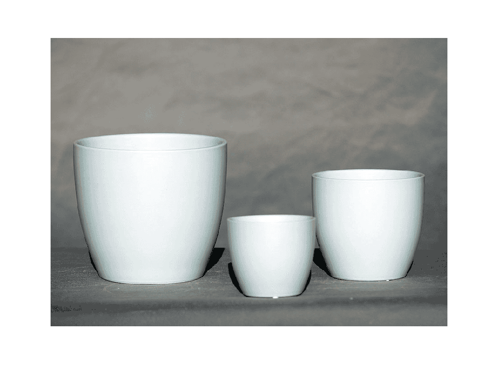 PEACE LILY CACHE POT, MATTE LIGHT BLUE,  7.5"X6.5", SOLD IN CASE OF 4