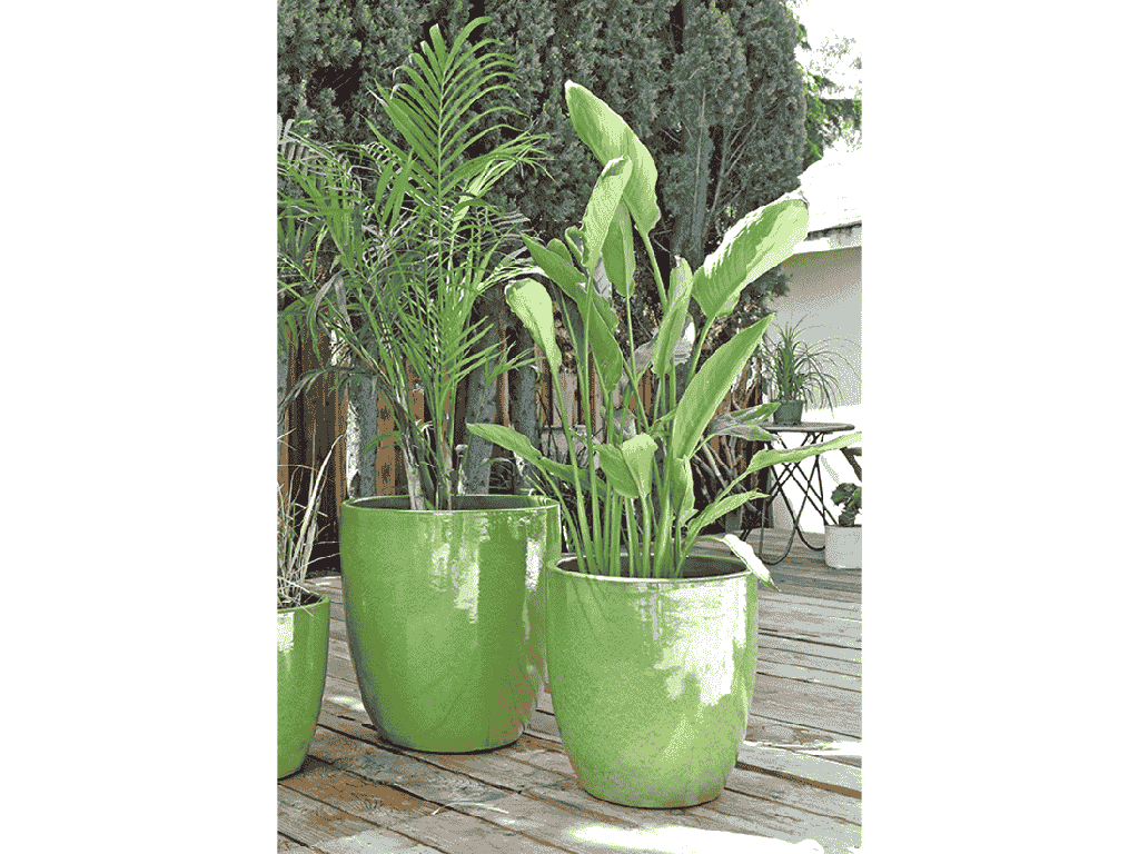 MILANO CONE PLANTER, MINT, SET OF 3-18"X19.5", 14.5"X15.5", 12"X12"