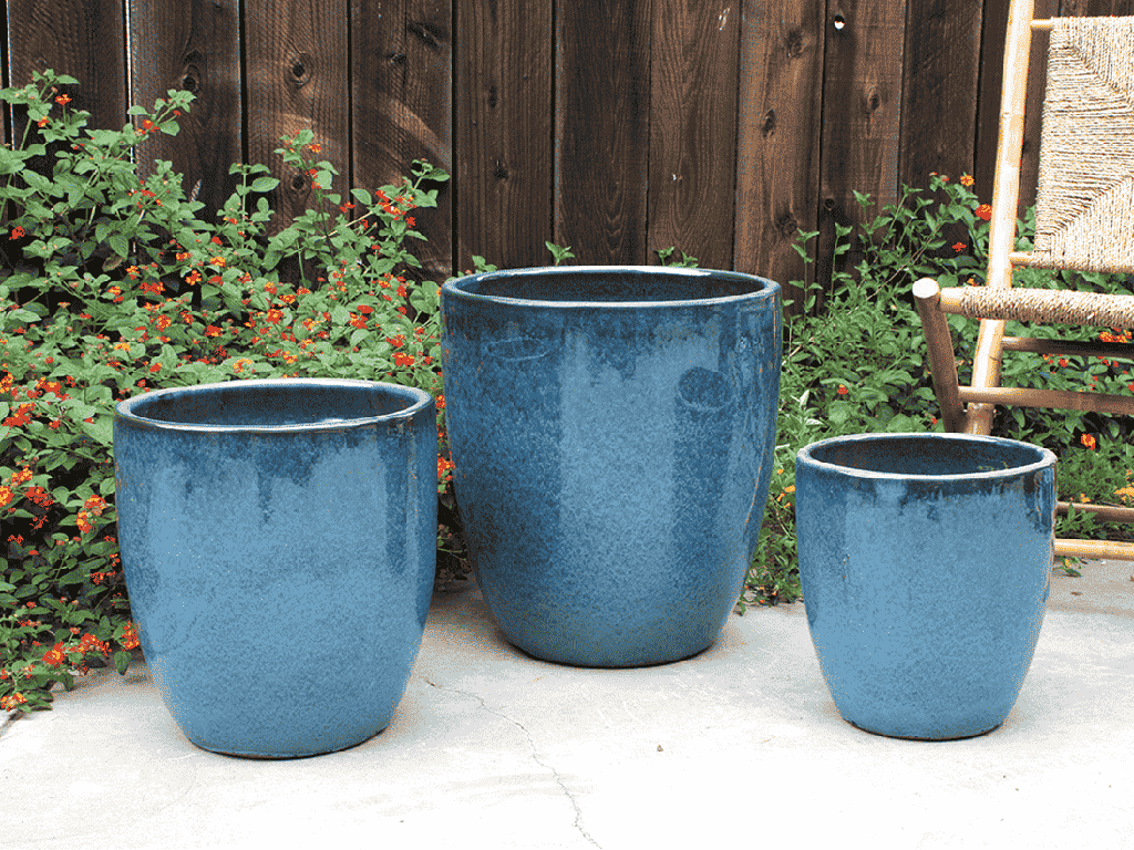 MILANO CONE PLANTER, GREEN MIRAGE, SET OF 3-18"X19.5", 14.5"X15.5", 12"X13.5"